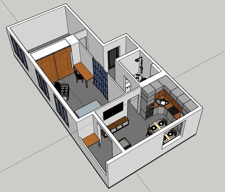 3D-модель металлоконструкций стола по индивидуальным размерам